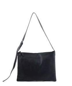 【COO SPECIAL WEEK】 收縮皮革 Simple Flat Shoulder bag / A4 兼容