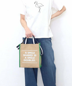 【COO SPECIAL WEEK】 SMILEY 膠帶提手亞麻 2WAY Toto 包