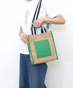 【COO SPECIAL WEEK】 SMILEY 膠帶提手亞麻 2WAY Toto 包