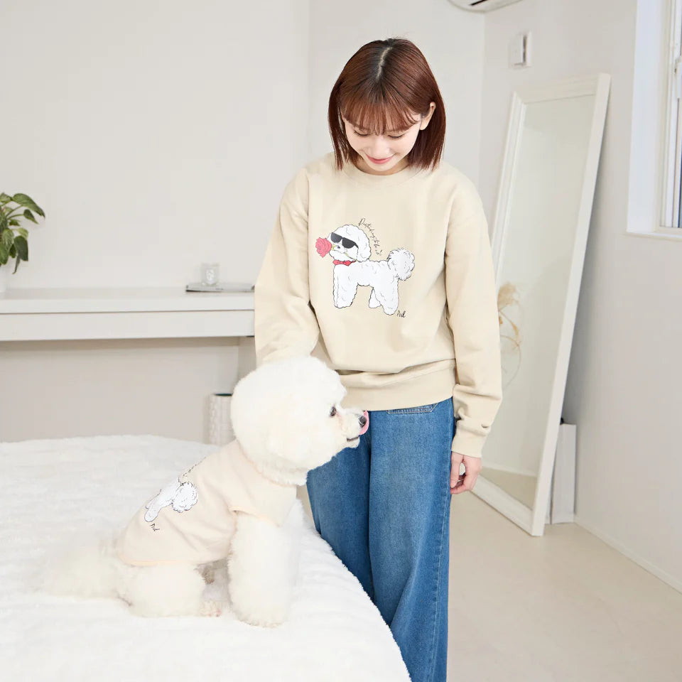 HOLD ROSE 比熊犬 Back Hair 套頭衫