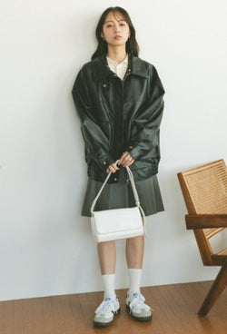 Faux Leather 方肩包