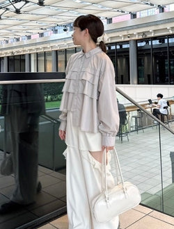 Asymmetry 褶邊襯衫