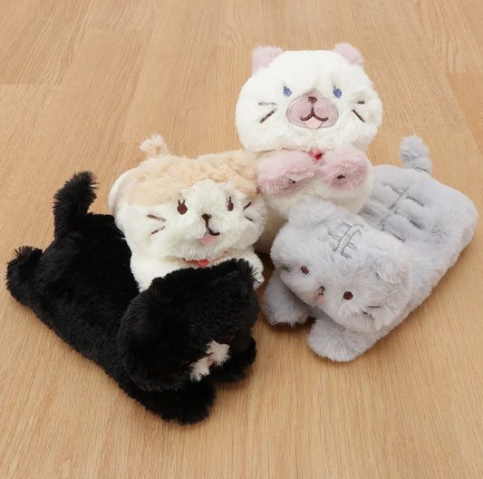 パッフィーキティ ごろにゃんぬいぐるみ（サバタ、クロスケ、スコア、シャシャ） 