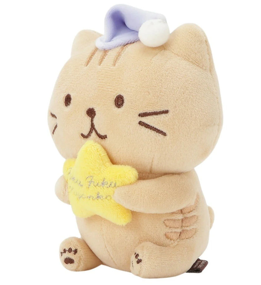 ふわふわ猫のおやすみ猫マスコット