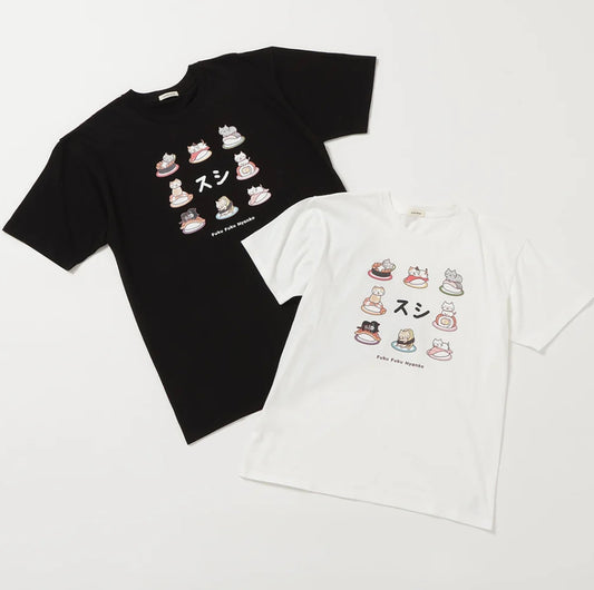 ふふ猫 お土産Tシャツ ②お寿司