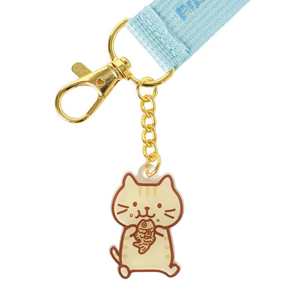 ふくふくにゃんこ ちゃちゃまる バースデー刺繍タグキーホルダー