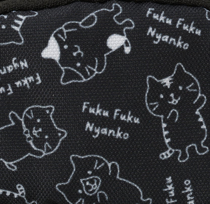 Fukufuku Nyanko 迷你圓形保護盒附登山扣