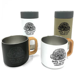 【新品】木柄疊放保溫杯