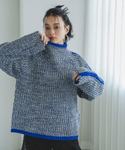 袖口彩色混合針織