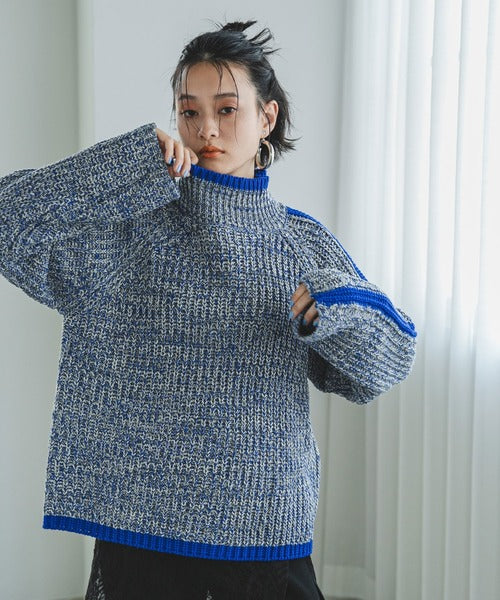 袖口彩色混合針織