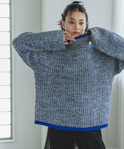 袖口彩色混合針織