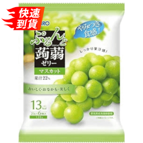 ORIHIRO 蒟蒻果凍 麝香葡萄味 一包6個入