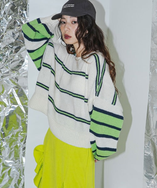 邊緣短款針織