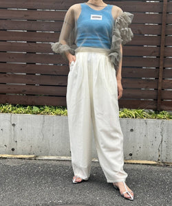 高腰寬鬆闊腿休閒長褲