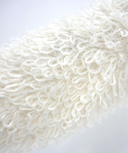 Temperament plush crew neck knitted jacket