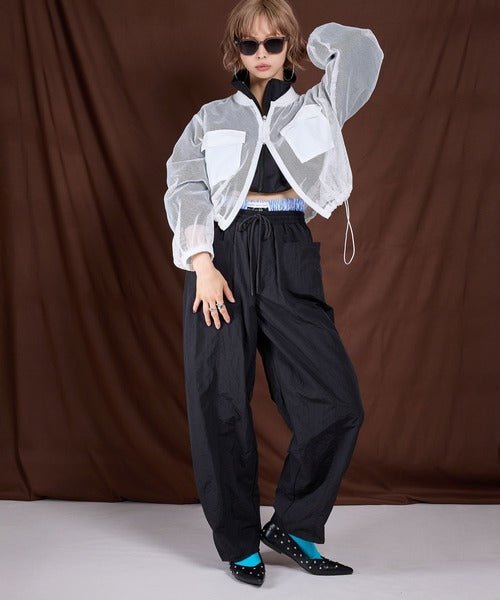Curvy Layered Nylon Pants