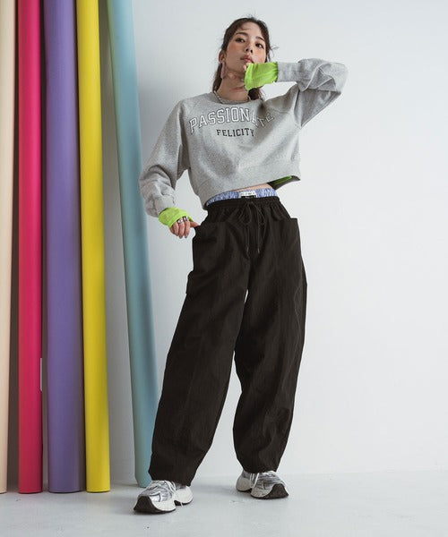 Curvy Layered Nylon Pants