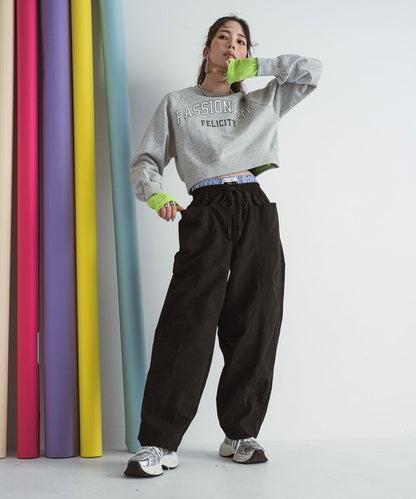 Curvy Layered Nylon Pants