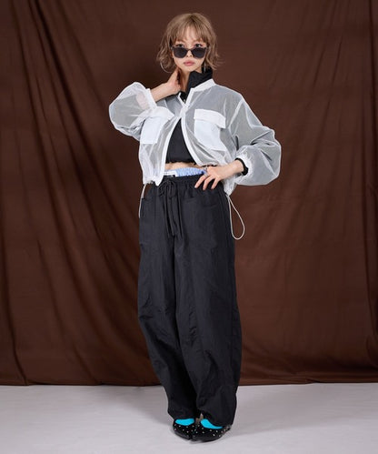 Curvy Layered Nylon Pants