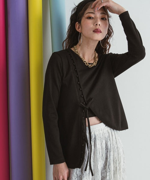 designer tailored ribbed top