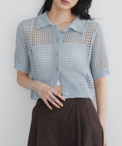 Mesh Polo Shirt/Summer Knit