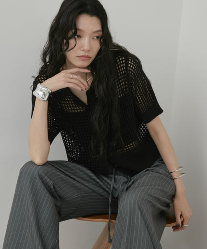 Mesh Polo Shirt/Summer Knit