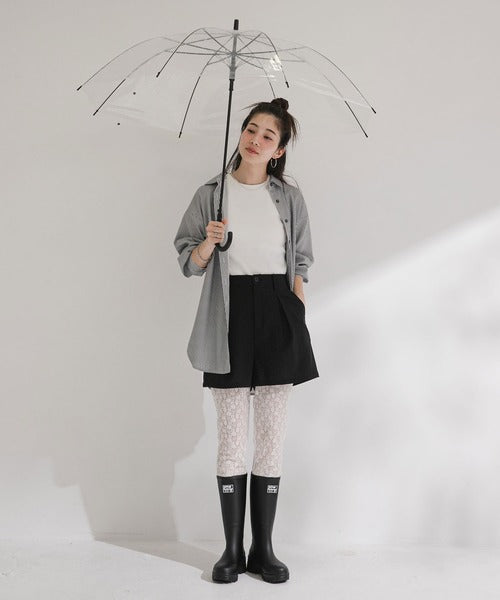 厚底長雨靴