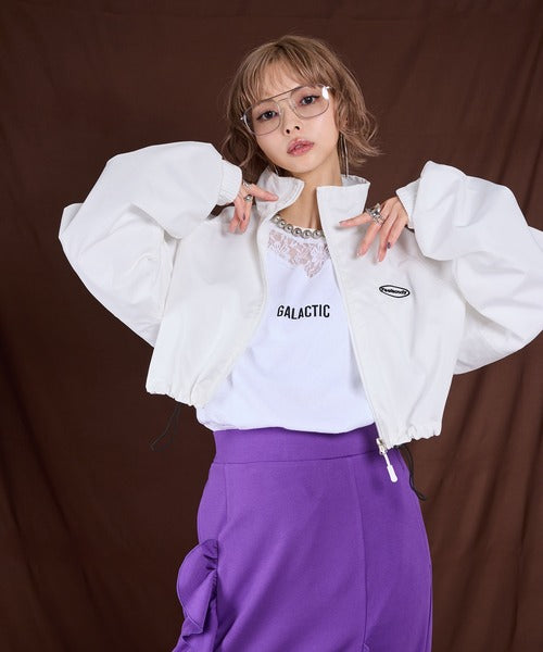 Sport nylon cropped jacket