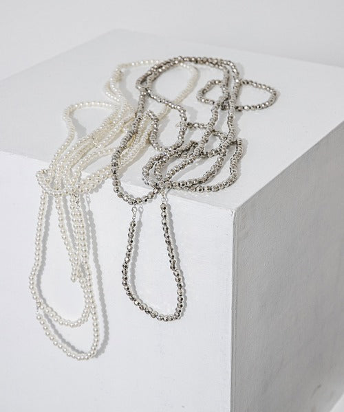 Pearl and Bead Harness Necklace