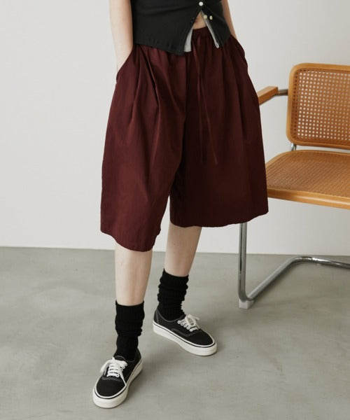 ワイドレッグショートパンツ