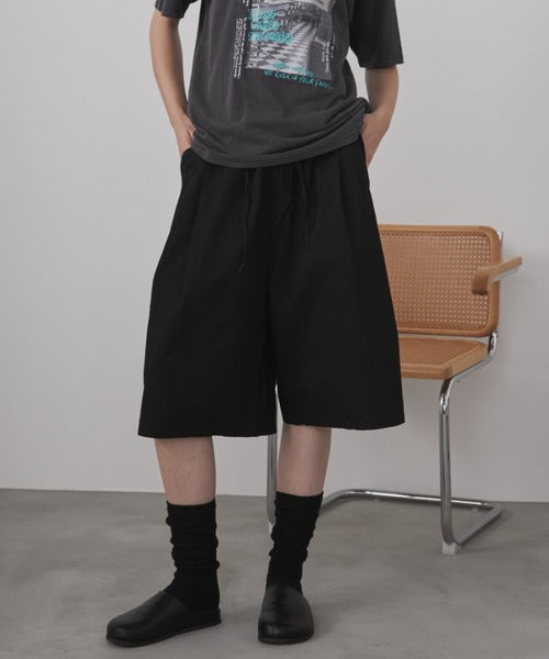 ワイドレッグショートパンツ
