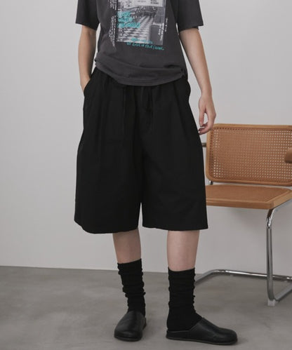 ワイドレッグショートパンツ