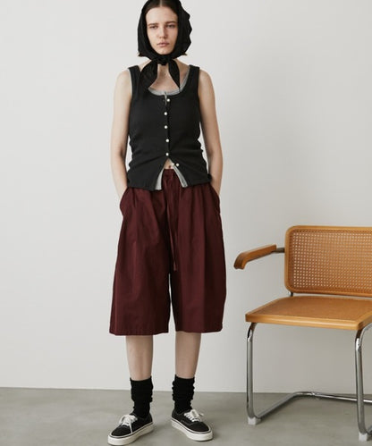 ワイドレッグショートパンツ