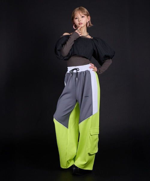 Line design casual style colorful sports pants