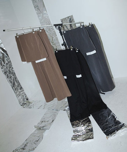 Pocket-designed culottes suit