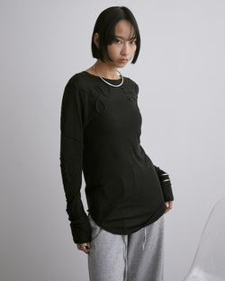 Cord Embroidery 透明上衣