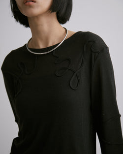 Cord Embroidery 透明上衣